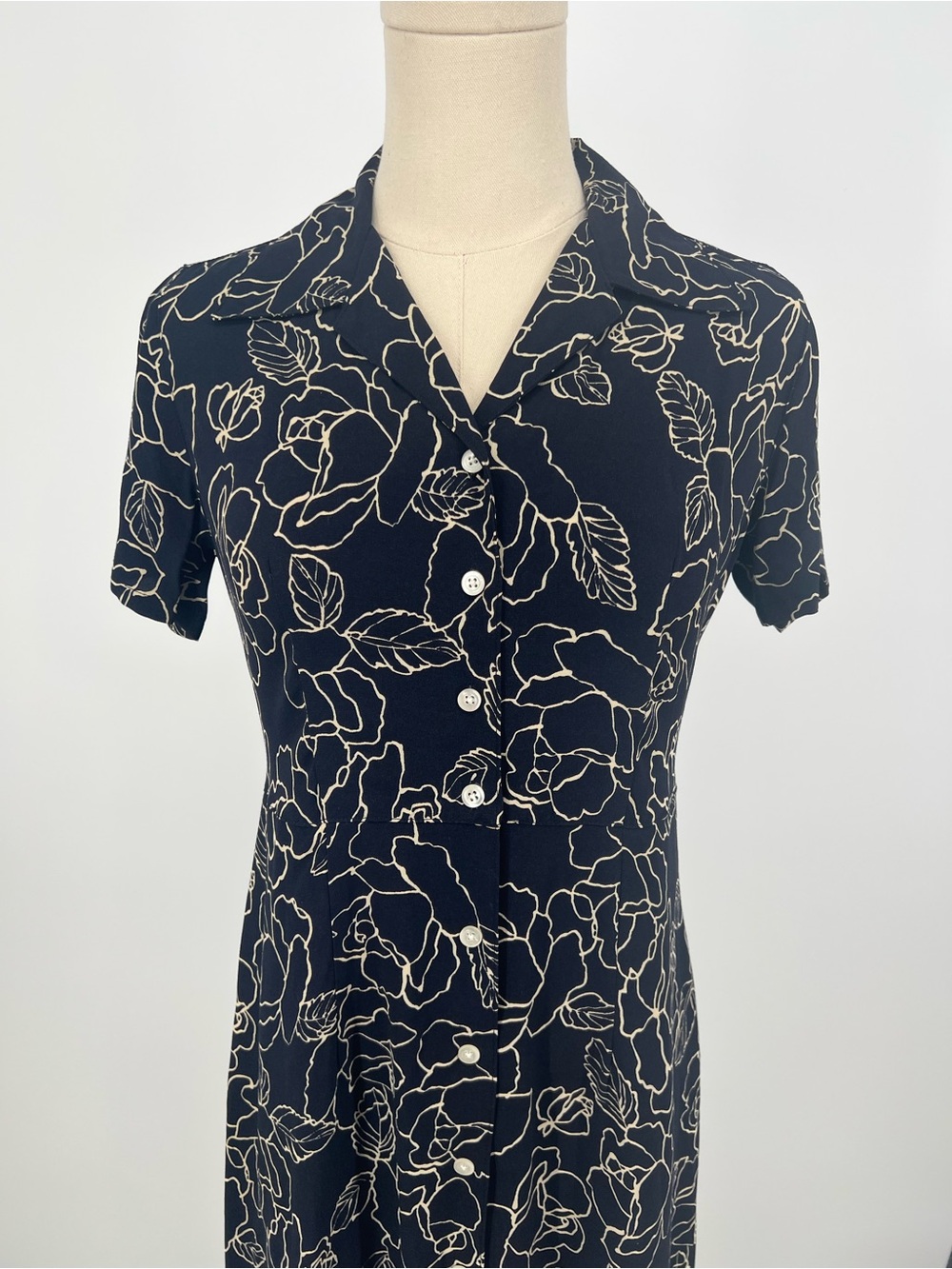 Vintage Eddie Bauer floral Midi Dress | XSP NWT - Picture 4 of 10